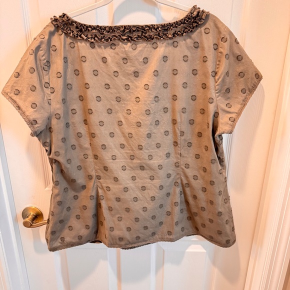 Woman's Brown Ruffle Top, Boden, Size 18/20 - Picture 10 of 14